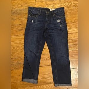 Low rise dark wash jeans